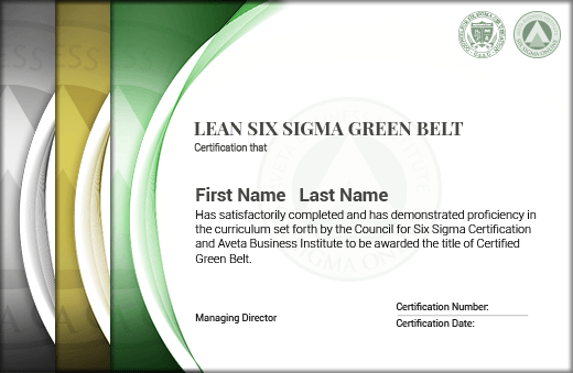 Lean Green Belt Certification