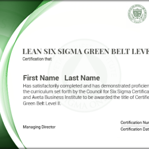 Lean Six Sigma Green Belt Level II Certification