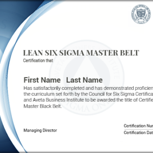 Lean Six Sigma Master Black Belt Certification
