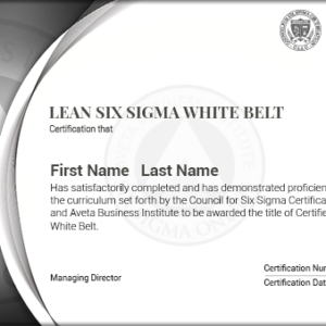 Lean Six Sigma White Belt Certification