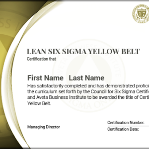 Lean Yellow Belt Certification
