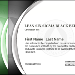 Lean Six Sigma Black Belt Certification