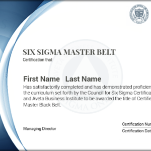 Six Sigma Master Black Belt Certification