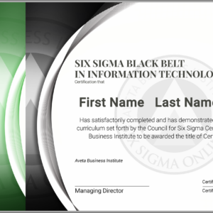 Six Sigma Black Belt Certification in Information Technology