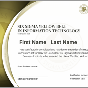 Six Sigma Yellow Belt Certification in Information Technology