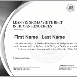 Lean Six Sigma White Belt Certification in Human Resources (HR)
