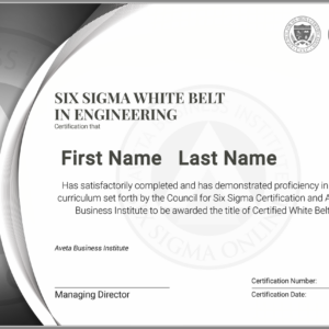 Six Sigma White Belt Certification in Engineering