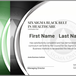 Six Sigma Black Belt Certification in Healthcare