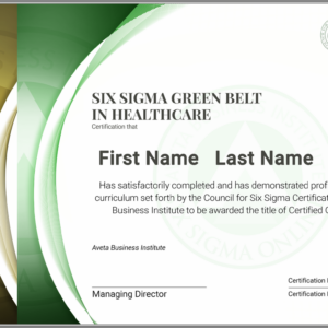 Six Sigma Green Belt Certification in Healthcare