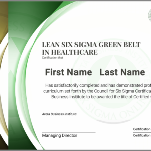 Lean Six Sigma Green Belt Certification in Healthcare