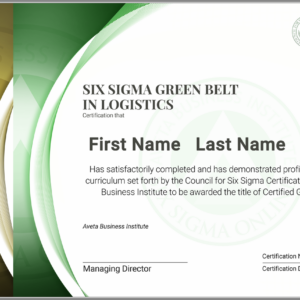 Six Sigma Green Belt Certification in Logistics