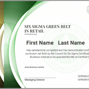 Six Sigma Green Belt Certification in Retail
