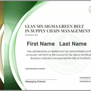 Lean Six Sigma Green Belt Certification in Supply Chain Management