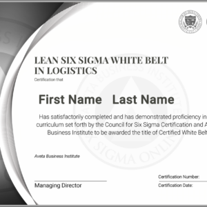 Lean Six Sigma White Belt Certification in Logistics