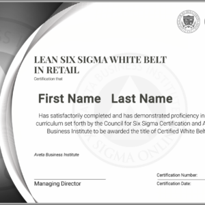 Lean Six Sigma White Belt Certification in Retail
