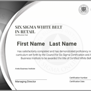 Six Sigma White Belt Certification in Retail