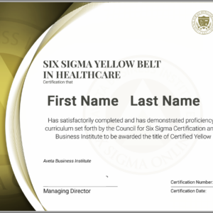 Six Sigma Yellow Belt Certification in Healthcare